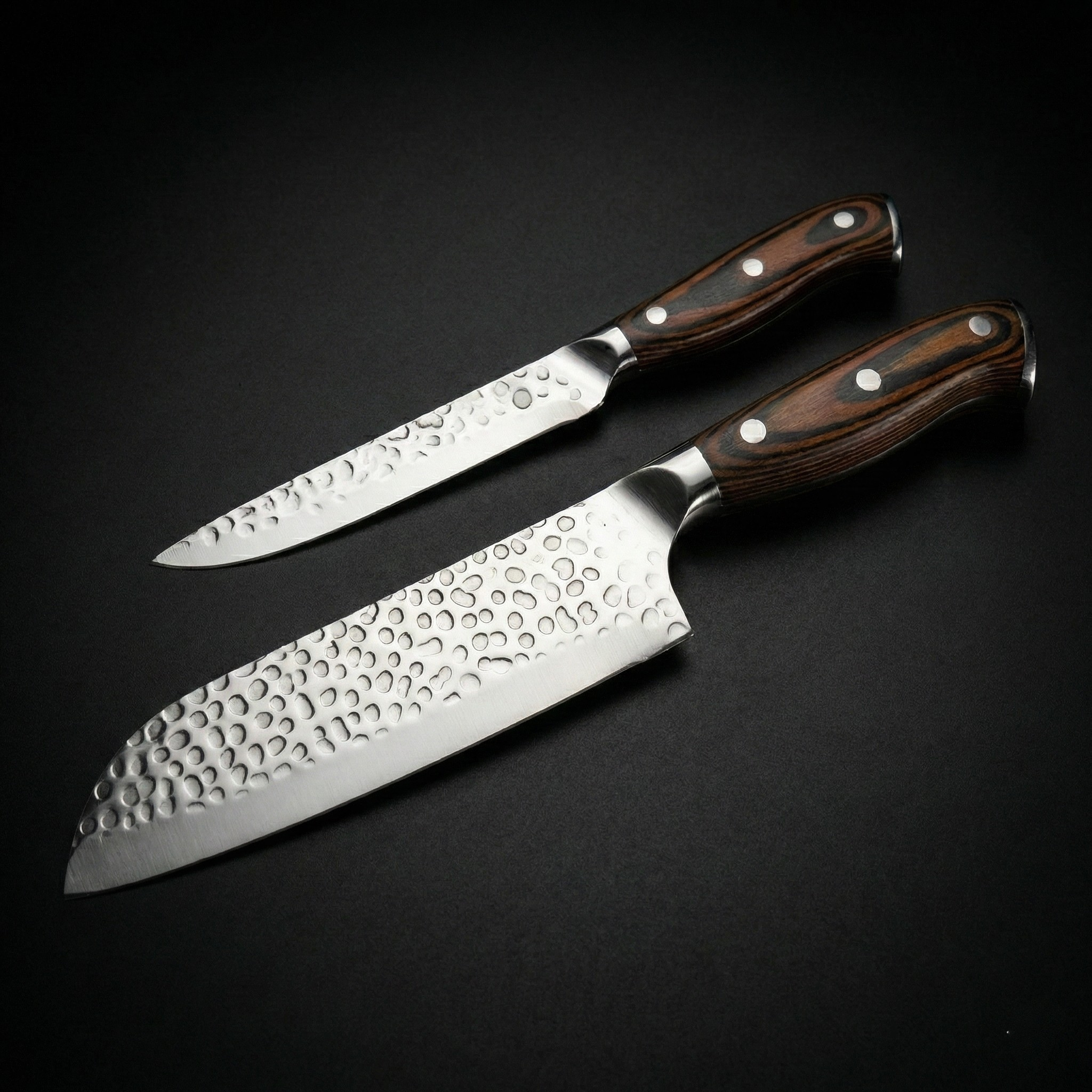 Japanse Damascus Kazoku 2-delige Startersset – Precisiebladen van 10 cm en 21 cm