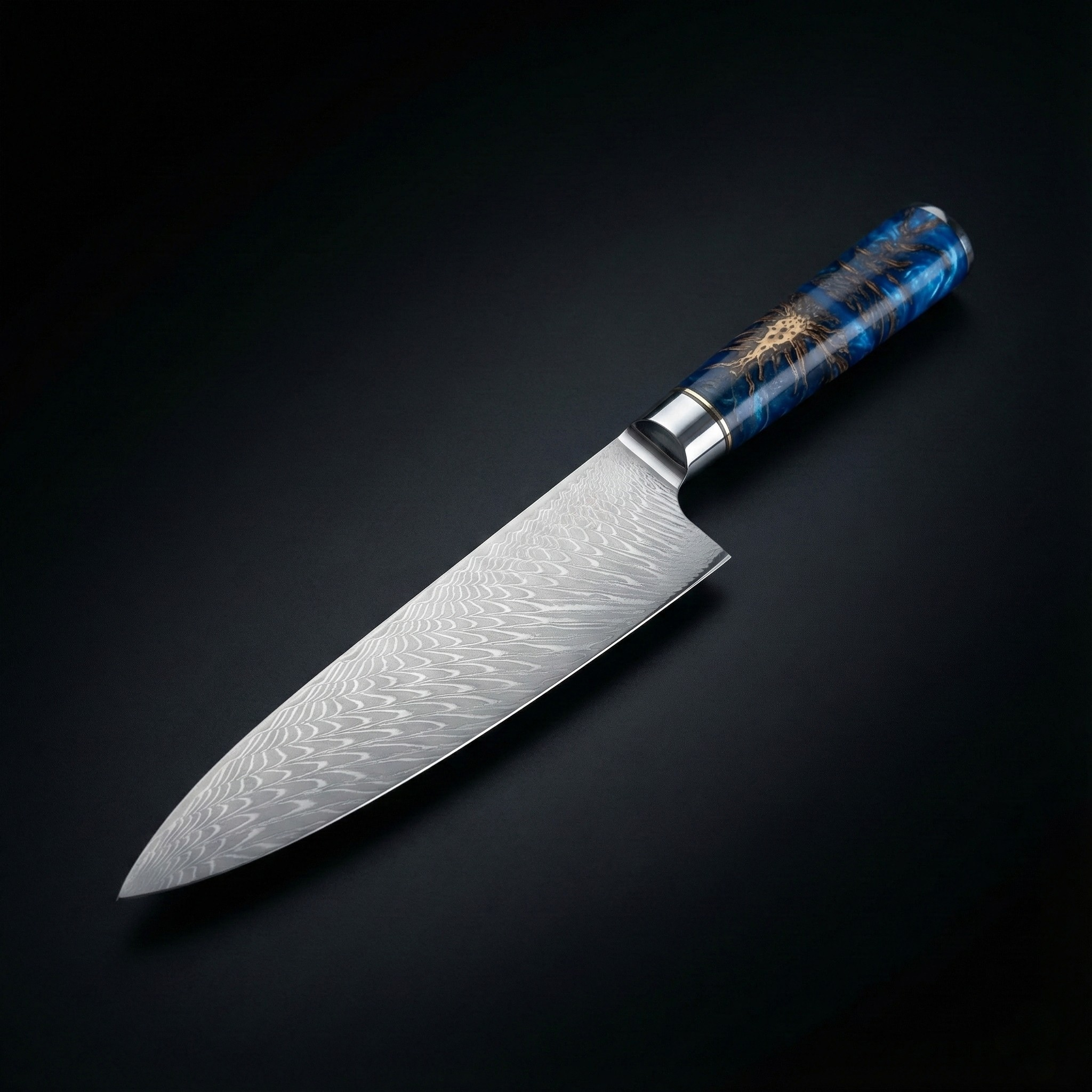 Japanse Gesmede Damascus Chef’s Mes – 7,9 inch (20 cm) Precisieblad
