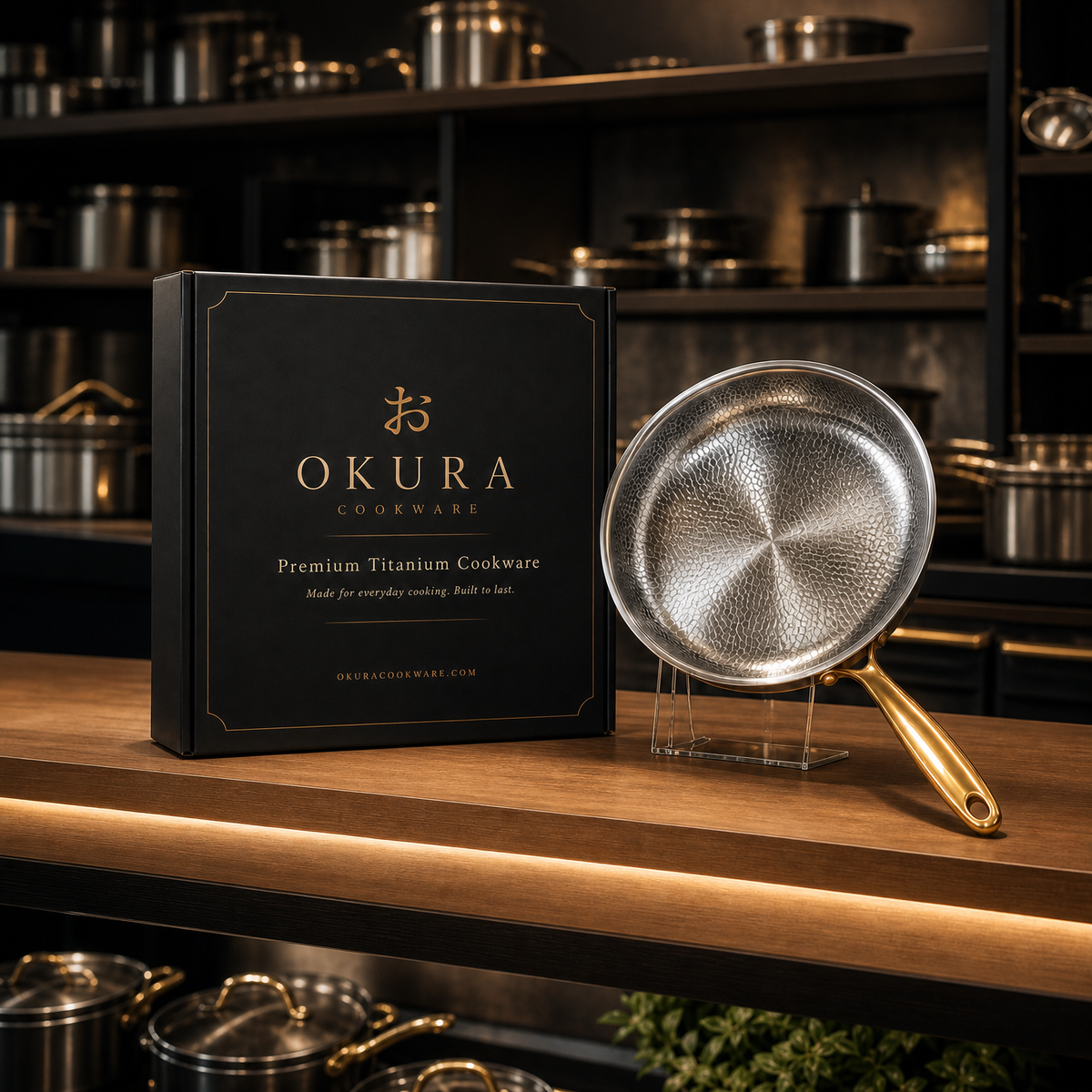Handgehamerde titanium pan | Limited Edition