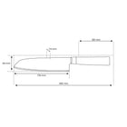 Japans gehamerd santokumes – 18 cm precisiemes