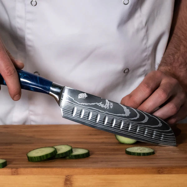 Japanse Damascus messenset – 8-delig, gebalanceerd profiel