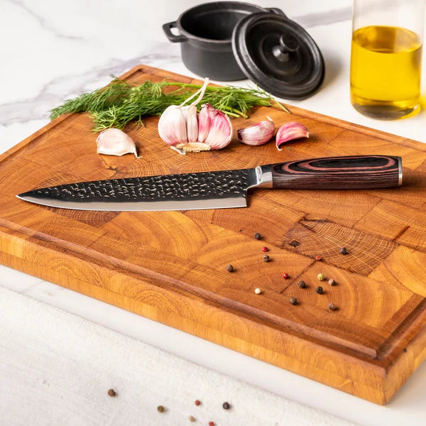 Japanse gehamerde Damascus koksmesset – 3-delige set