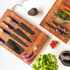 Professionele Japanse Damascus messenset – 6-delige set van chef-kwaliteit