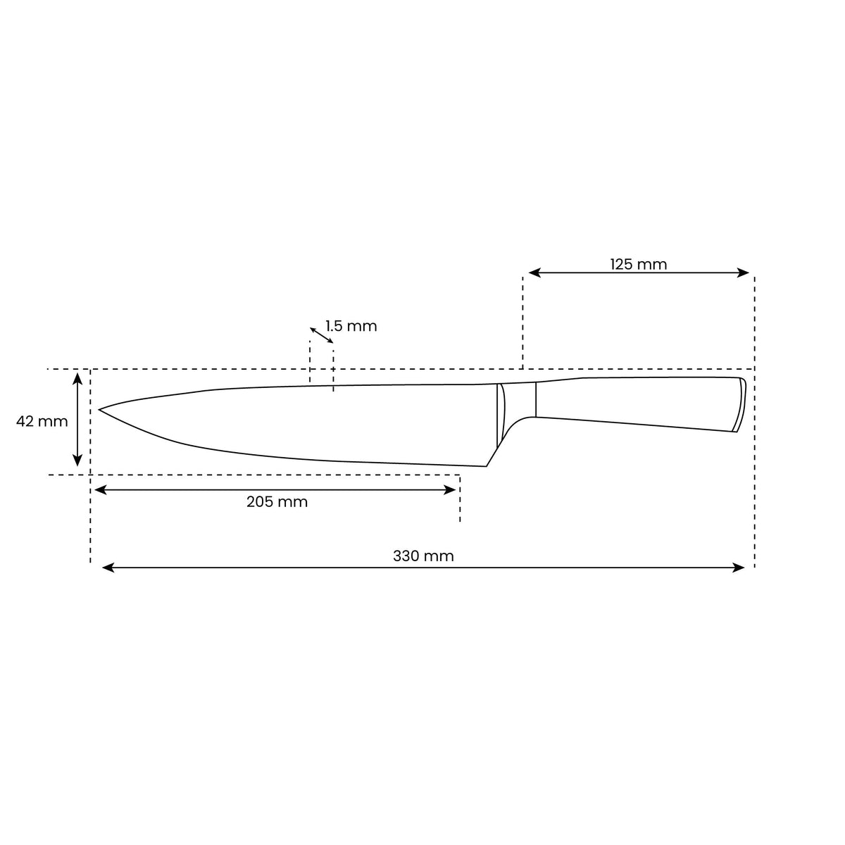 Japans koksmes – 20,5 cm precisiemes