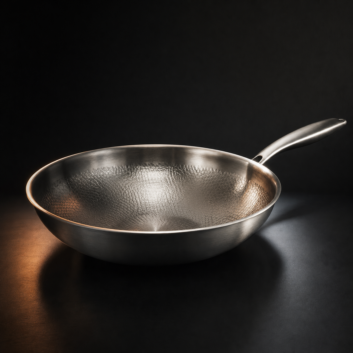 Handgehamerde titanium multi-pannenset met snijplank (5 pannen, 20–25 cm)
