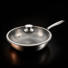 Handgehamerde titanium roerbakset met 1 deksel (20, 20 en 25 cm)