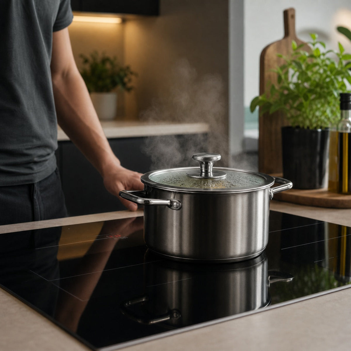 Titanium kookpan met deksel
