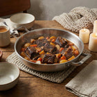 Gehamerde Titanium pan met twee Handgrepen