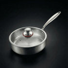 Gehamerde Titanium pan met Hoge Rand