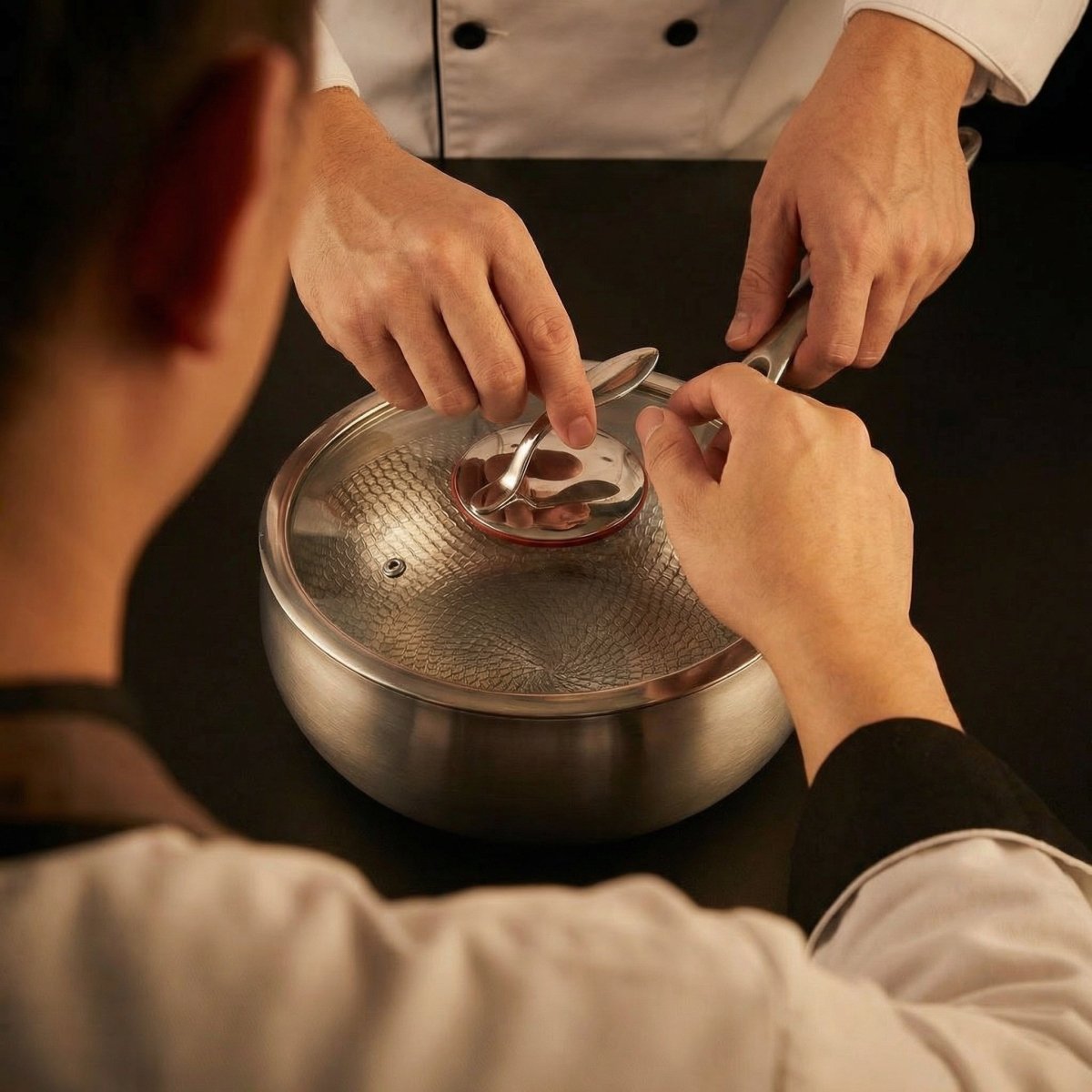 Gehamerde Titanium Sauteerpan