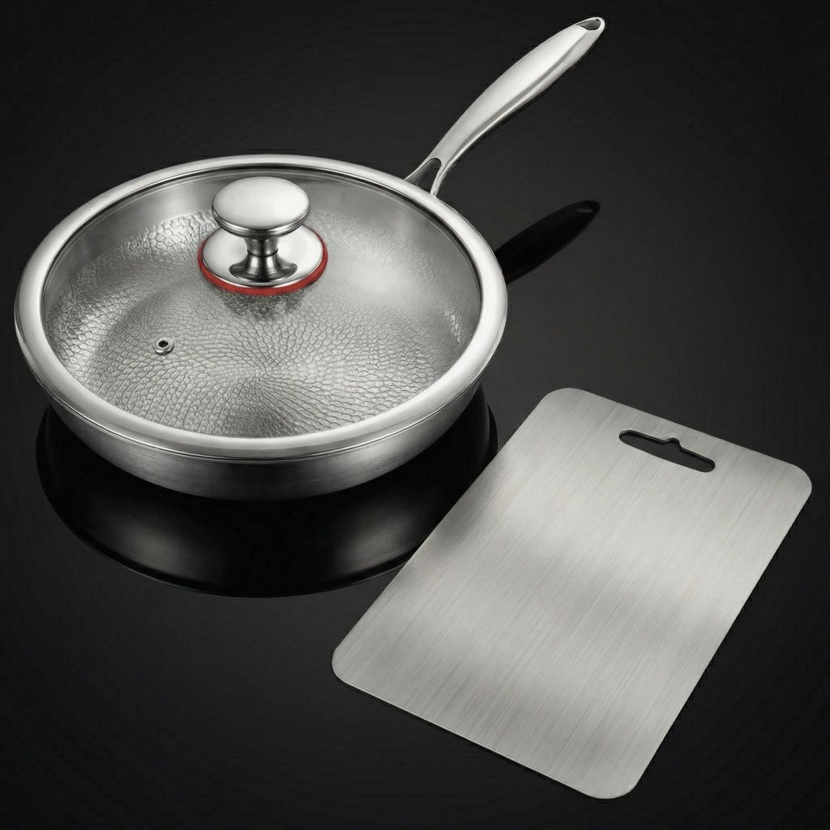 Gehamerde Titanium kook- en bereidingsset