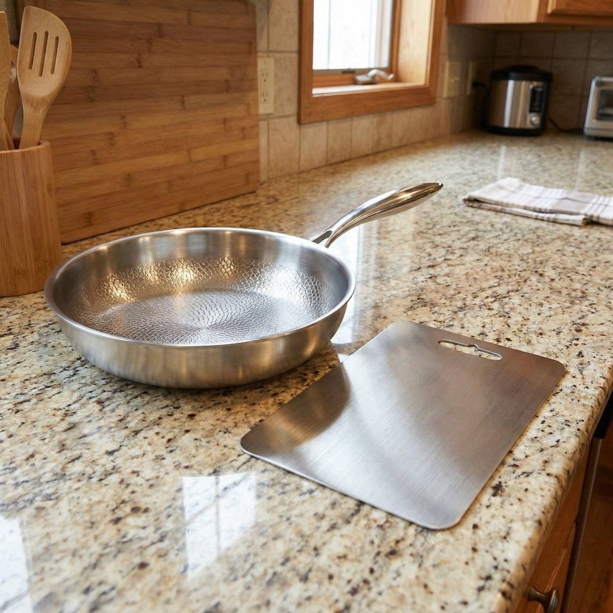 Gehamerde Titanium kook- en bereidingsset